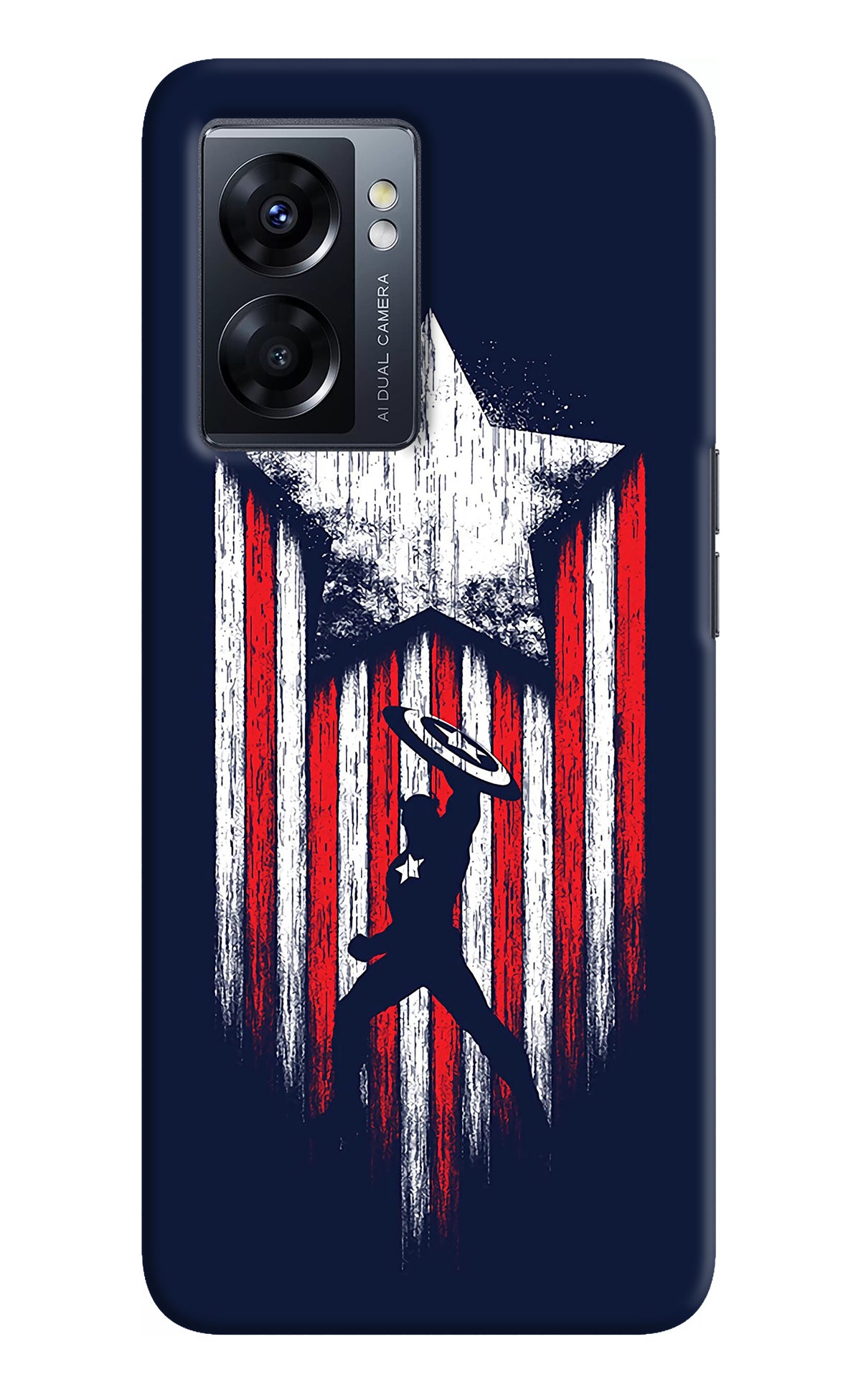 Captain America Marvel Art Oppo K10 5G Back Cover