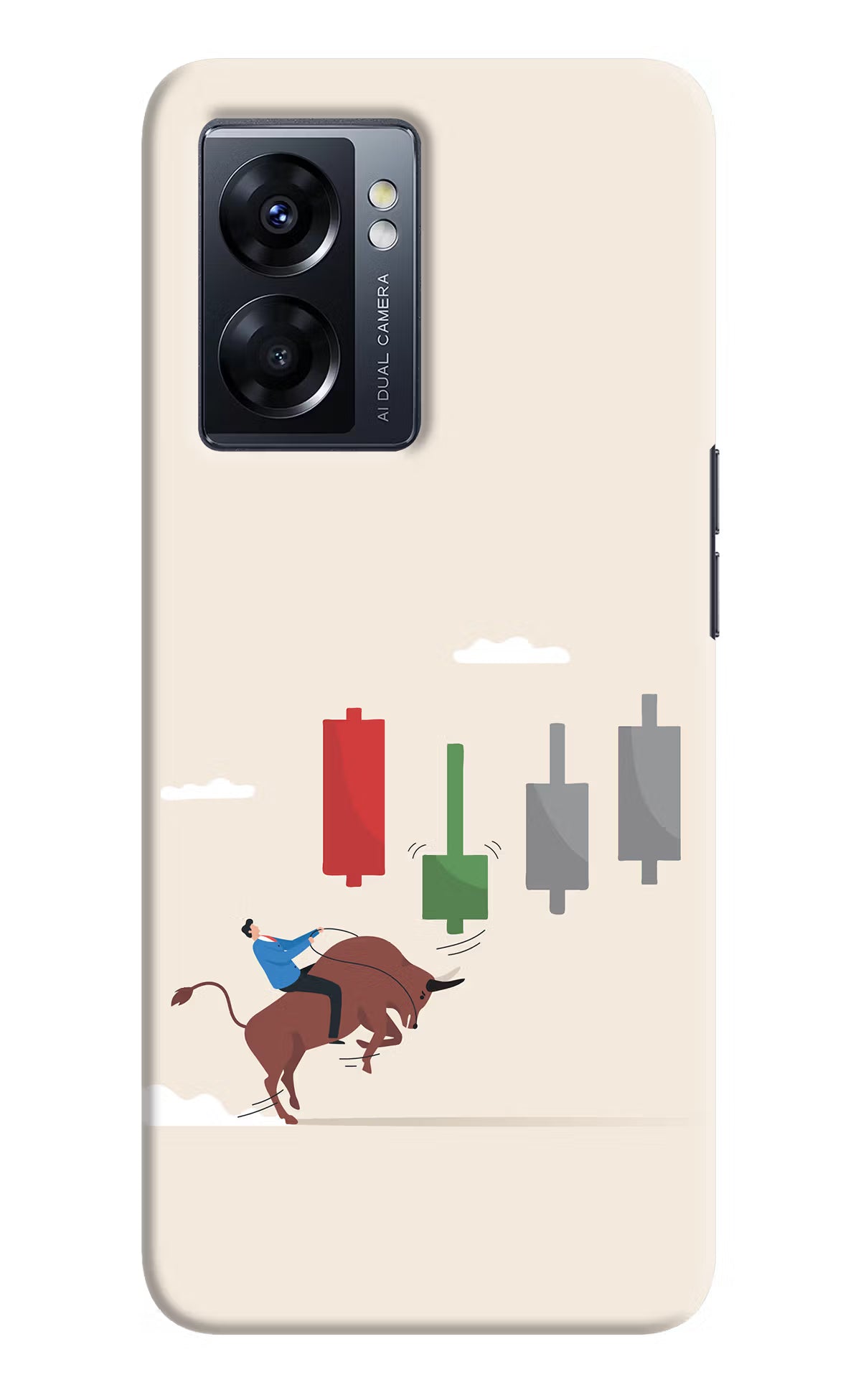 Bull Trading Momentum Oppo K10 5G Hard Case Back Cover by Casekaro