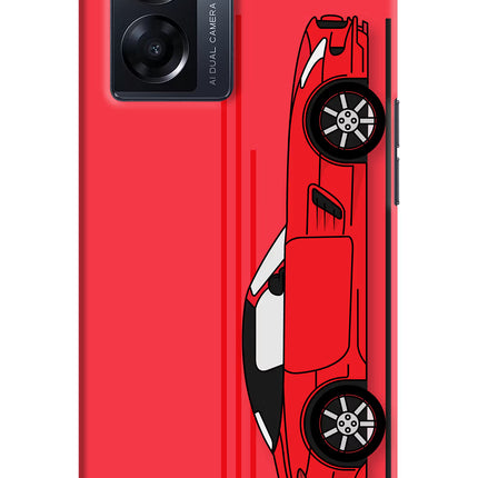 Red Velocity Oppo K10 5G Hard Case Back Cover by Casekaro