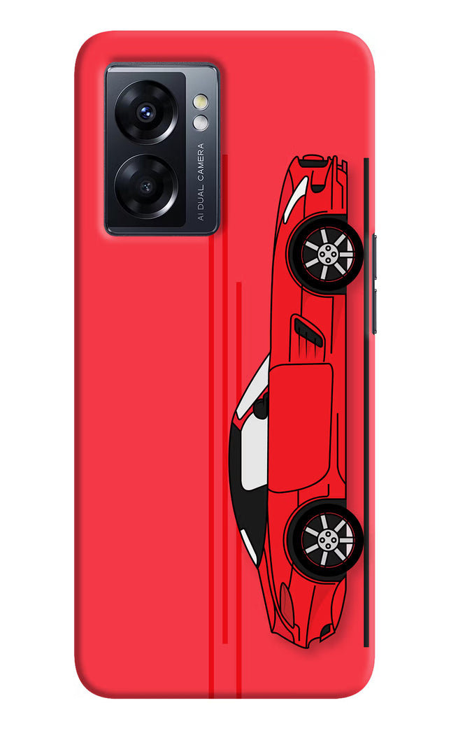 Red Velocity Oppo K10 5G Hard Case Back Cover by Casekaro