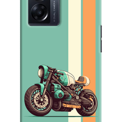 Striped Moto Drift Oppo K10 5G Hard Case Back Cover by Casekaro