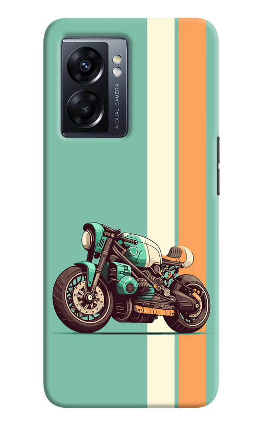 Striped Moto Drift Oppo K10 5G Hard Case Back Cover by Casekaro