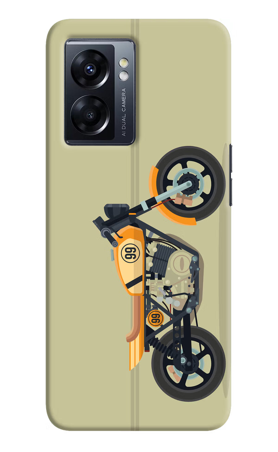 Vertical Speedster Oppo K10 5G Back Cover, Hard case