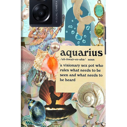 Aquarius Zodiac Oppo K10 5G Hard Case Back Cover by Casekaro