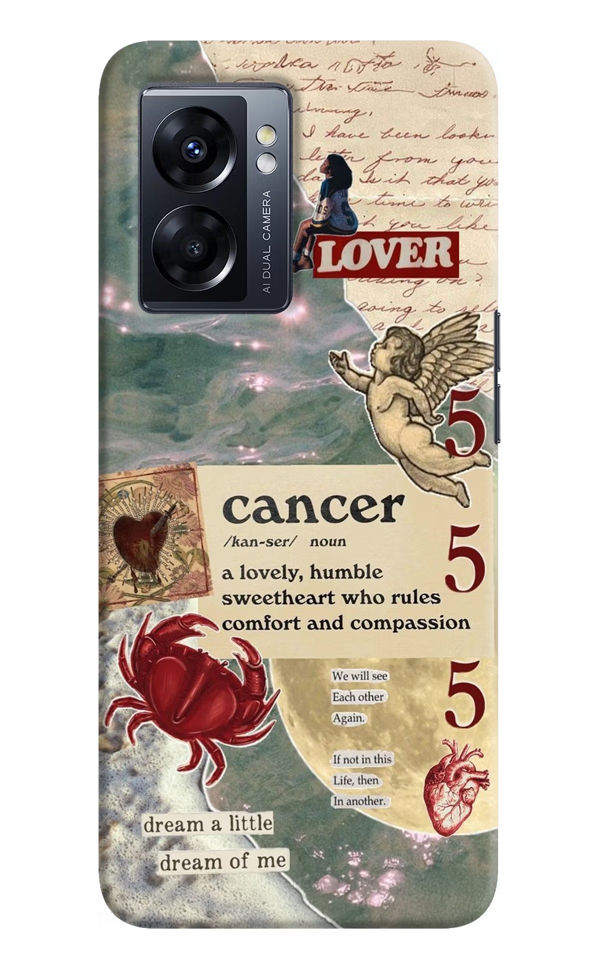 Cancer Zodiac Oppo K10 5G Hard Case Back Cover by Casekaro
