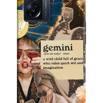 Gemini Zodiac Oppo K10 5G Hard Case Back Cover by Casekaro