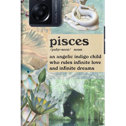 Pisces Zodiac Oppo K10 5G Hard Case Back Cover by Casekaro