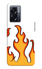 Fired Up – White Oppo K10 5G Hard Case Back Cover by Casekaro