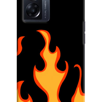 Fired Up – Black Oppo K10 5G Hard Case Back Cover by Casekaro