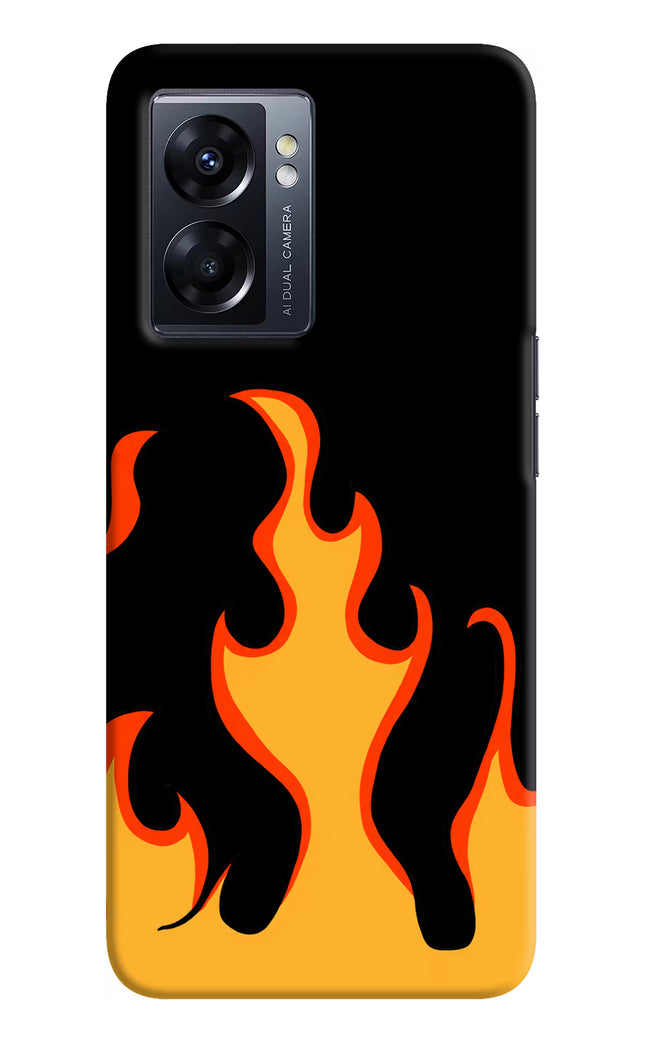 Fired Up – Black Oppo K10 5G Hard Case Back Cover by Casekaro