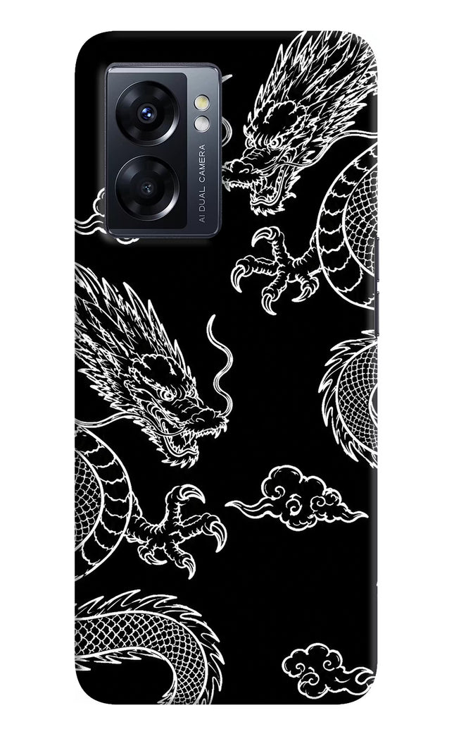 Twin Dragons Oppo K10 5G Hard Case Back Cover by Casekaro