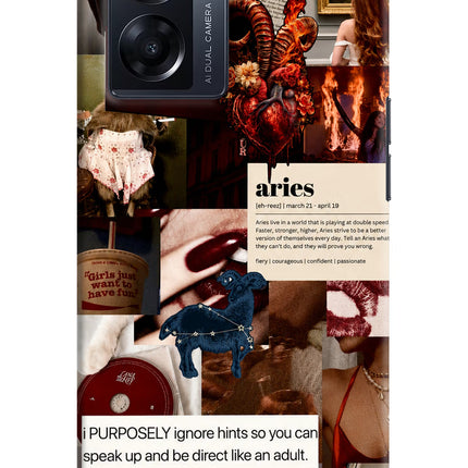 Zodiac Aries Oppo K10 5G Hard Case Back Cover by Casekaro