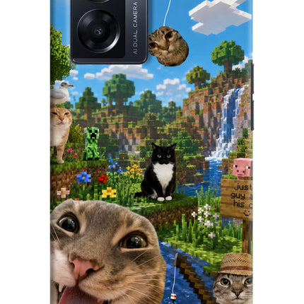Minecraft Cat Chaos Oppo K10 5G Hard Case Back Cover by Casekaro