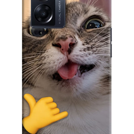 Silly Cat Call Oppo K10 5G Hard Case Back Cover by Casekaro