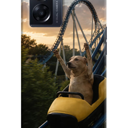 Rollercoaster Dog Oppo K10 5G Hard Case Back Cover by Casekaro