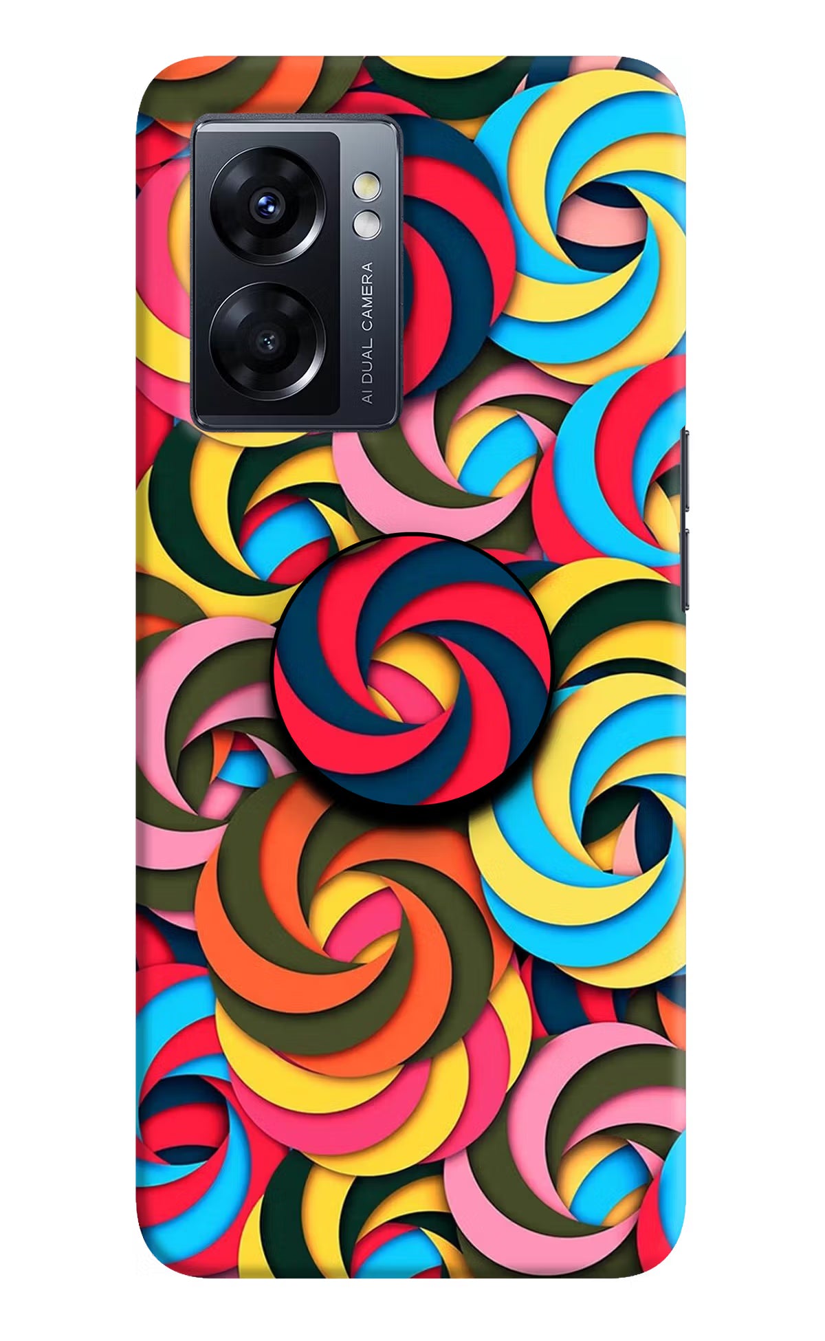 Spiral Pattern Oppo K10 5G Pop Case by Casekaro