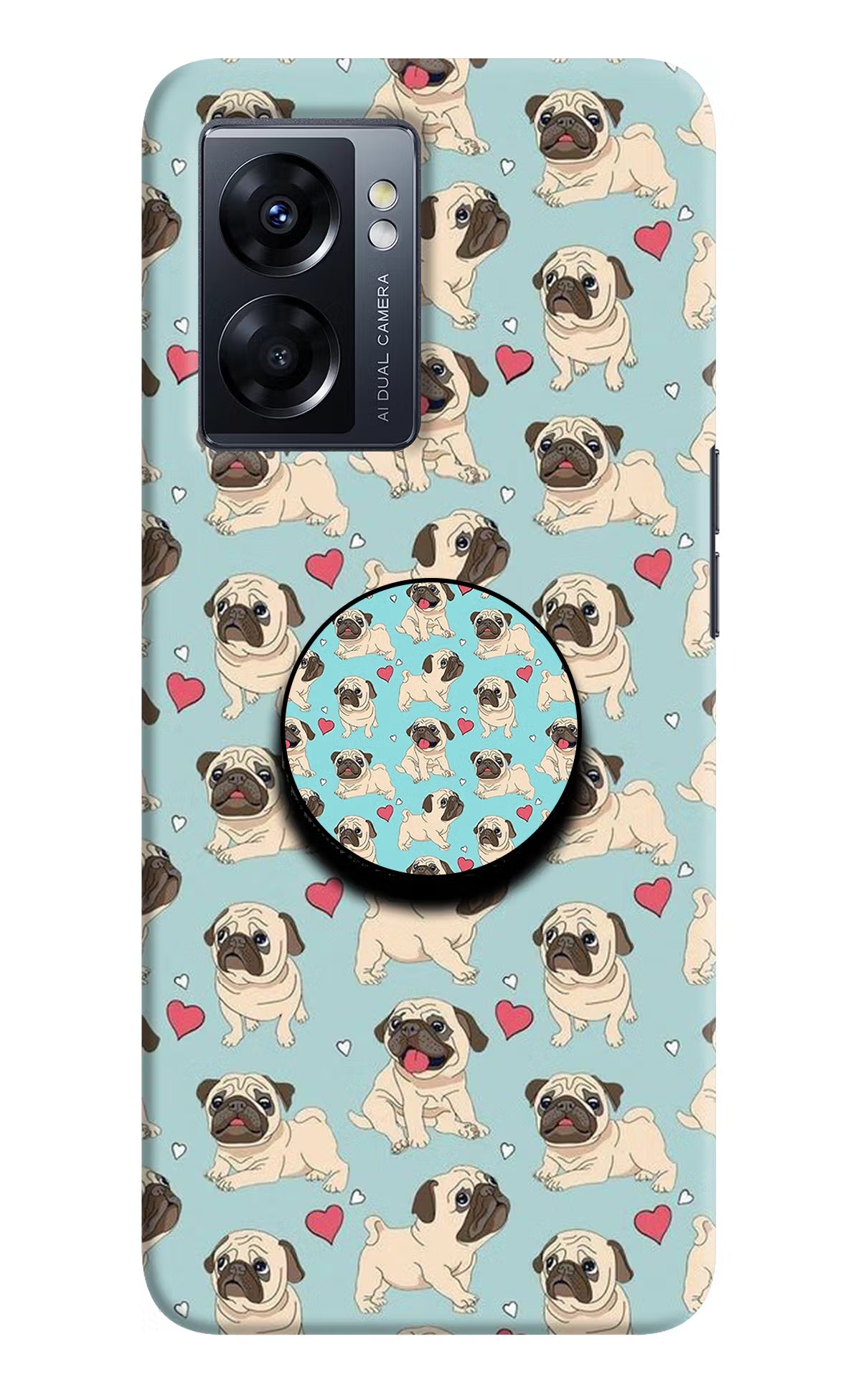 Pug Dog Oppo K10 5G Pop Case by Casekaro