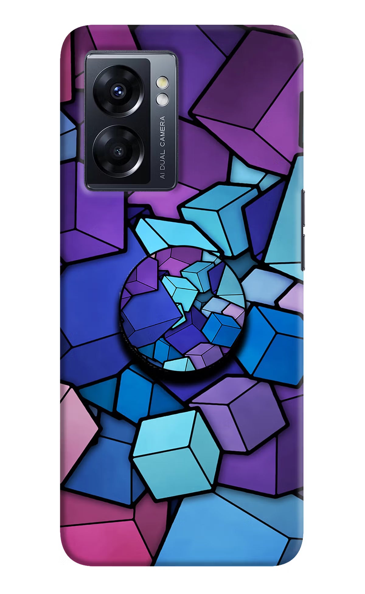Cubic Abstract Oppo K10 5G Pop Case by Casekaro