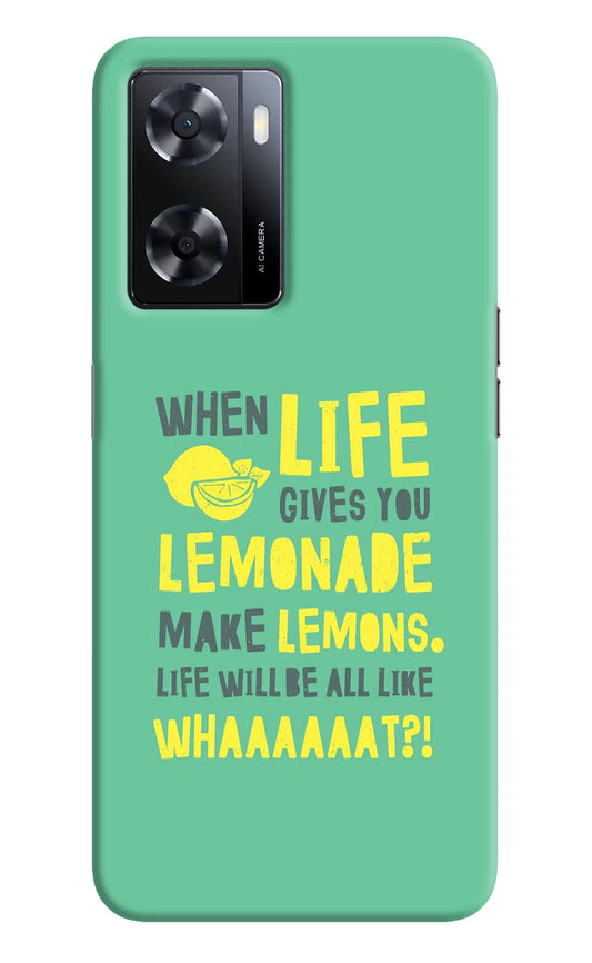 Quote Oppo A57 2022 Hard Case Back Cover by Casekaro