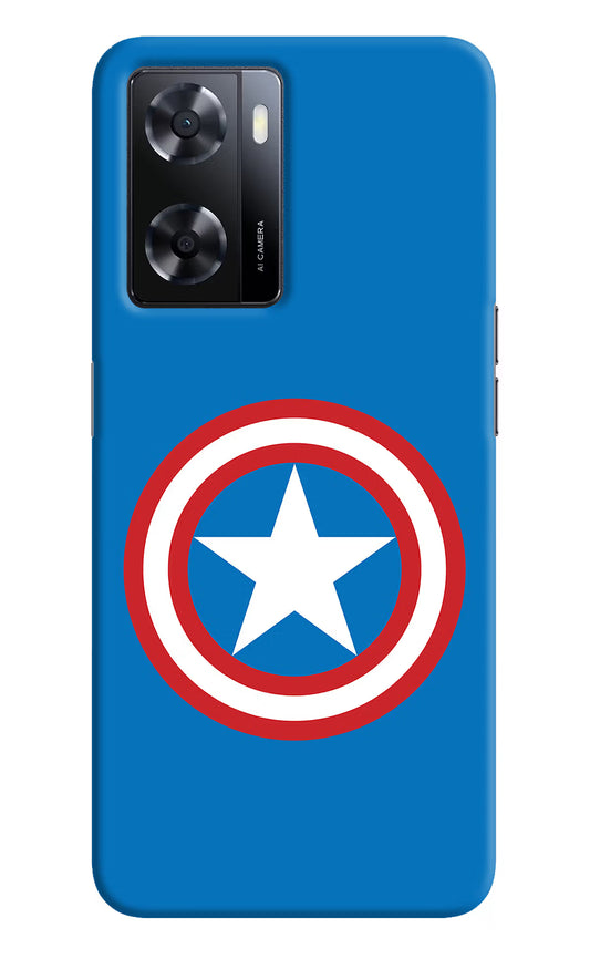 Captain America Logo Oppo A57 2022 Hard Case Back Cover by Casekaro