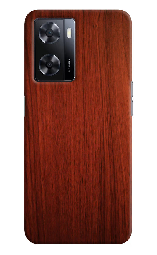 Wooden Plain Pattern Oppo A57 2022 Hard Case Back Cover by Casekaro
