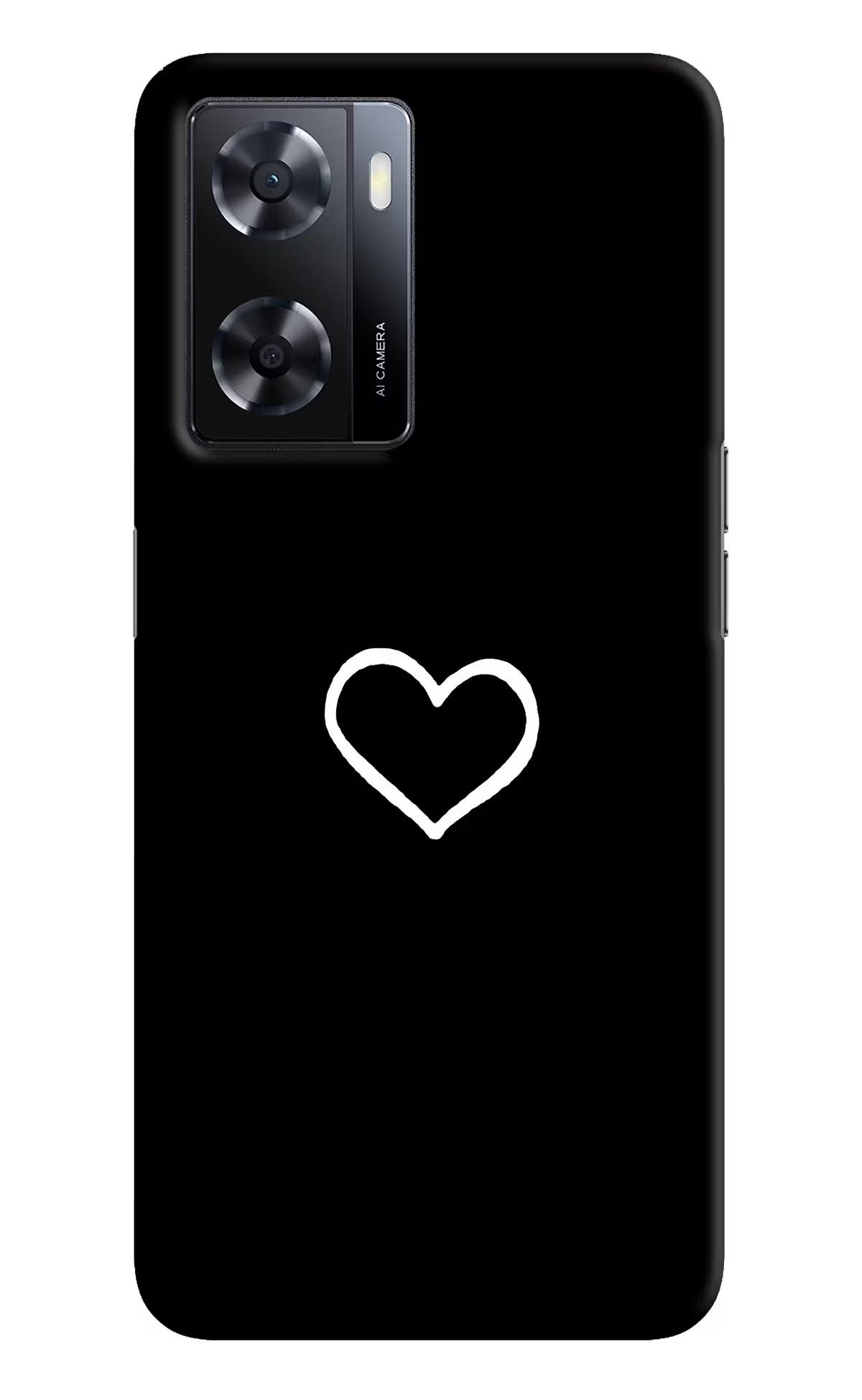 Heart Oppo A57 2022 Hard Case Back Cover by Casekaro