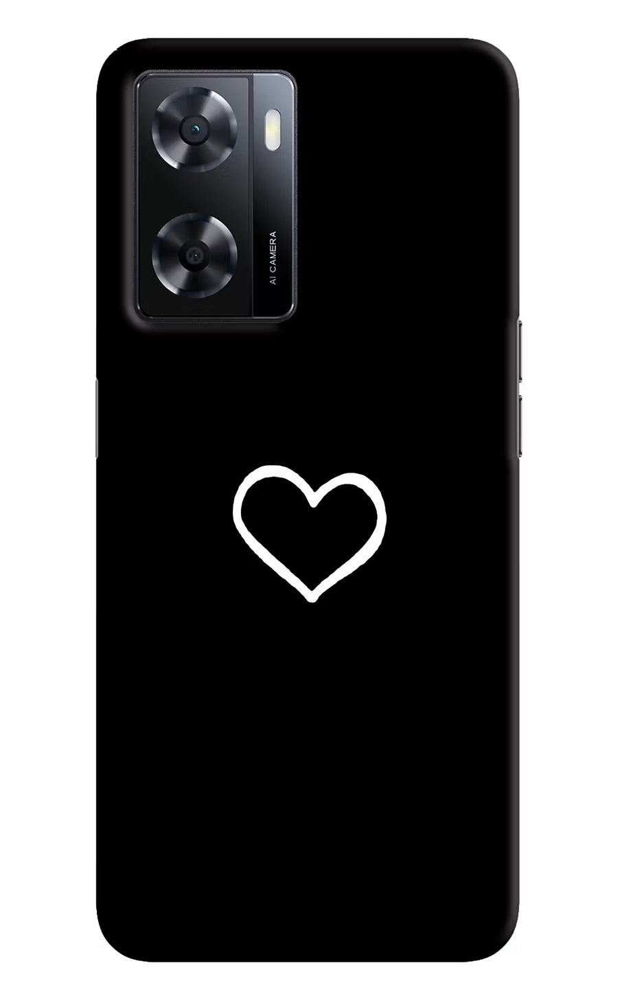 Heart Oppo A57 2022 Back Cover, Hard case