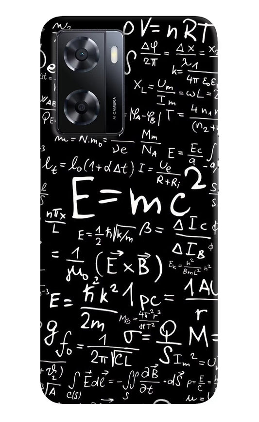Physics Formula Oppo A57 2022 Hard Case Back Cover by Casekaro