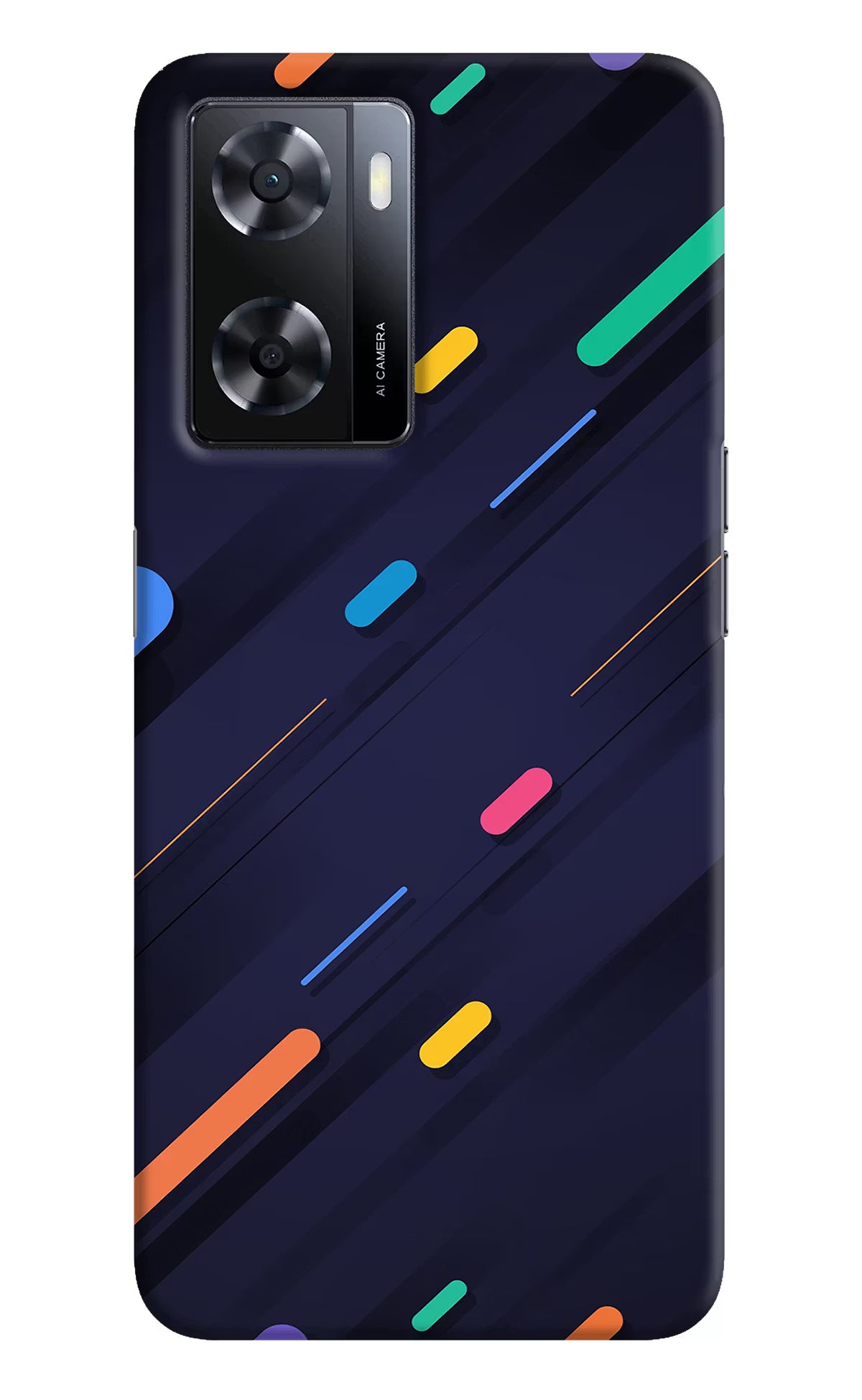 Abstract Design Oppo A57 2022 Hard Case Back Cover by Casekaro