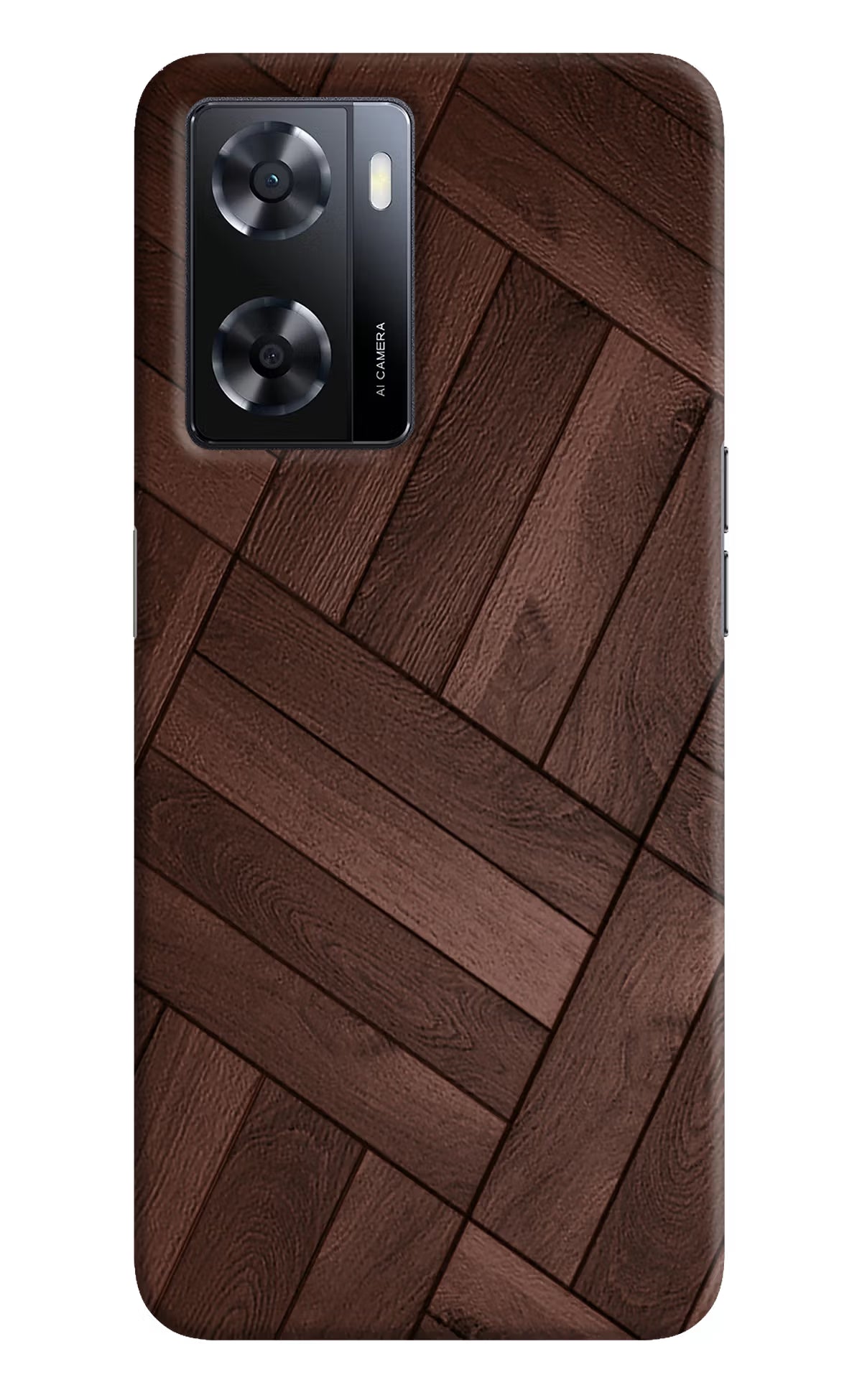 Wooden Texture Design Oppo A57 2022 Hard Case Back Cover by Casekaro