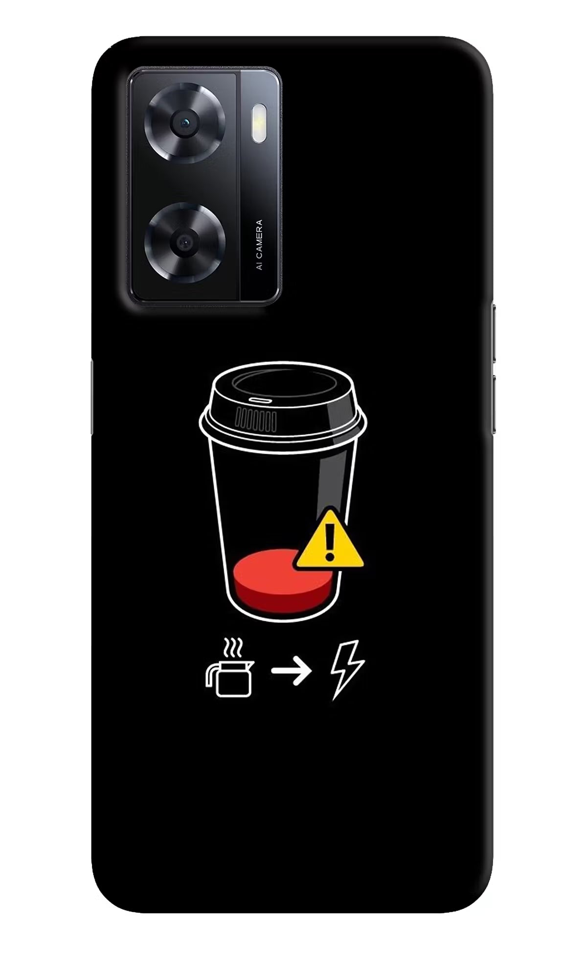 Coffee Oppo A57 2022 Hard Case Back Cover by Casekaro