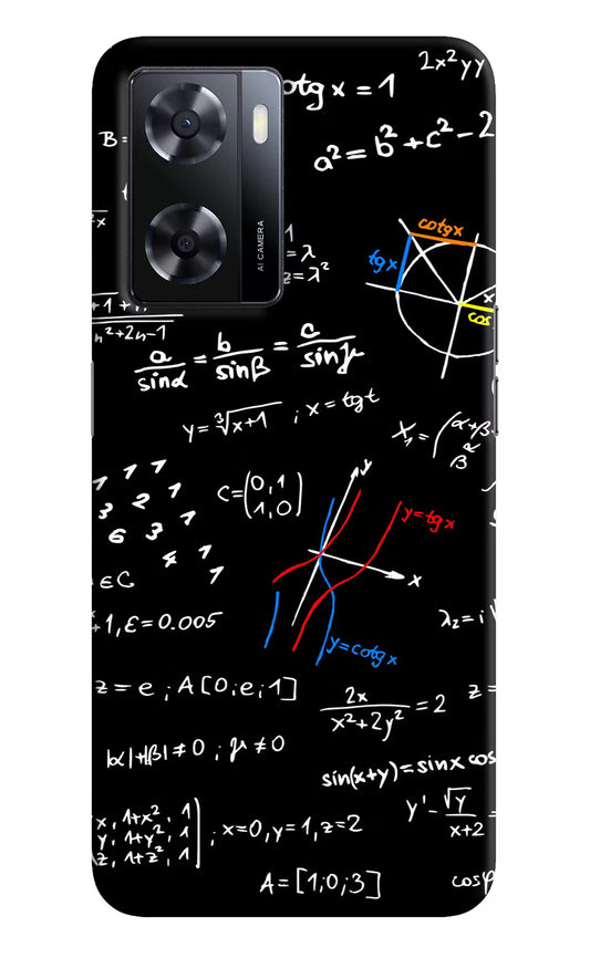 Mathematics Formula Oppo A57 2022 Hard Case Back Cover by Casekaro