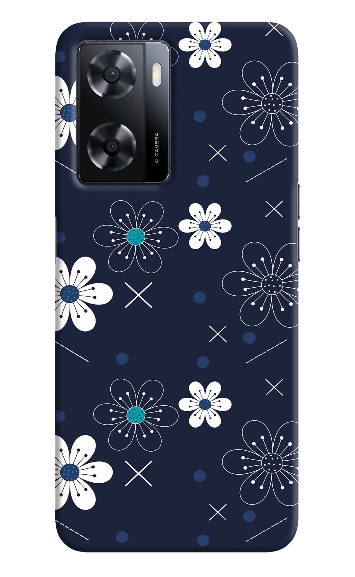 Flowers Oppo A57 2022 Hard Case Back Cover by Casekaro
