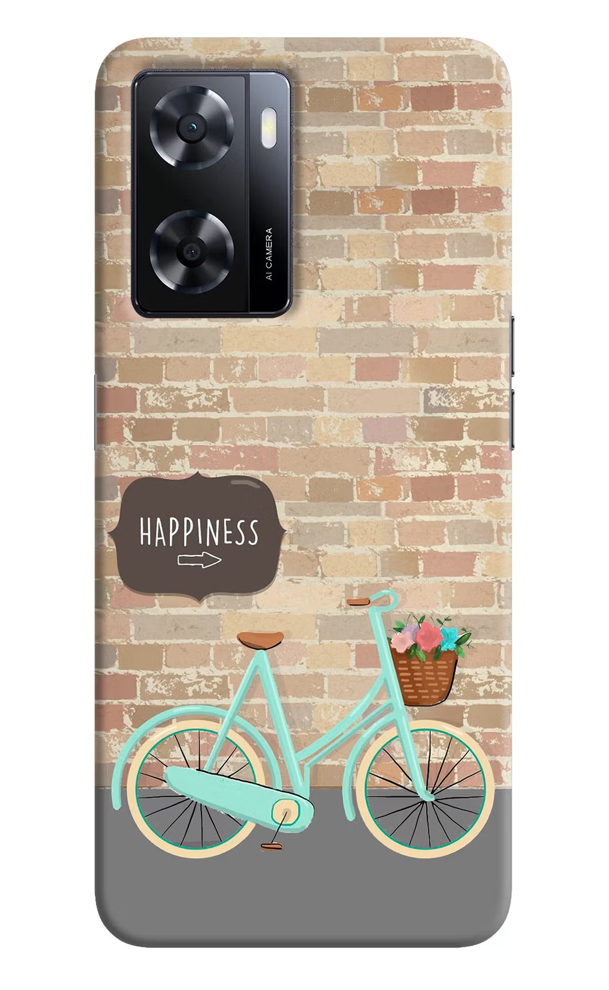 Happiness Artwork Oppo A57 2022 Hard Case Back Cover by Casekaro
