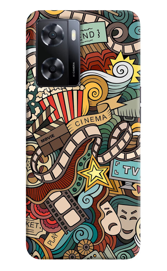 Cinema Abstract Oppo A57 2022 Hard Case Back Cover by Casekaro