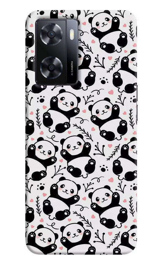 Cute Panda Oppo A57 2022 Hard Case Back Cover by Casekaro
