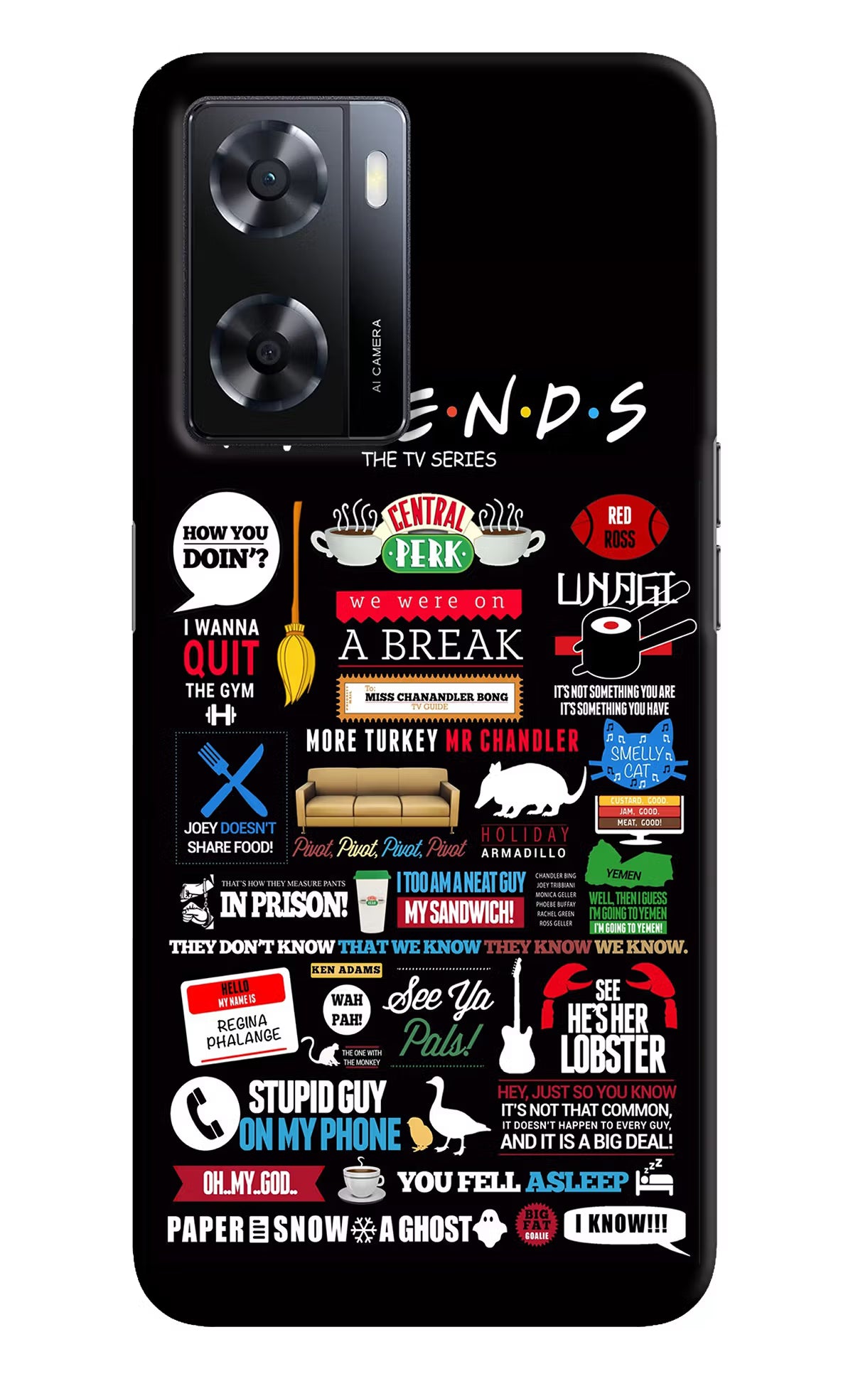 FRIENDS Oppo A57 2022 Hard Case Back Cover by Casekaro