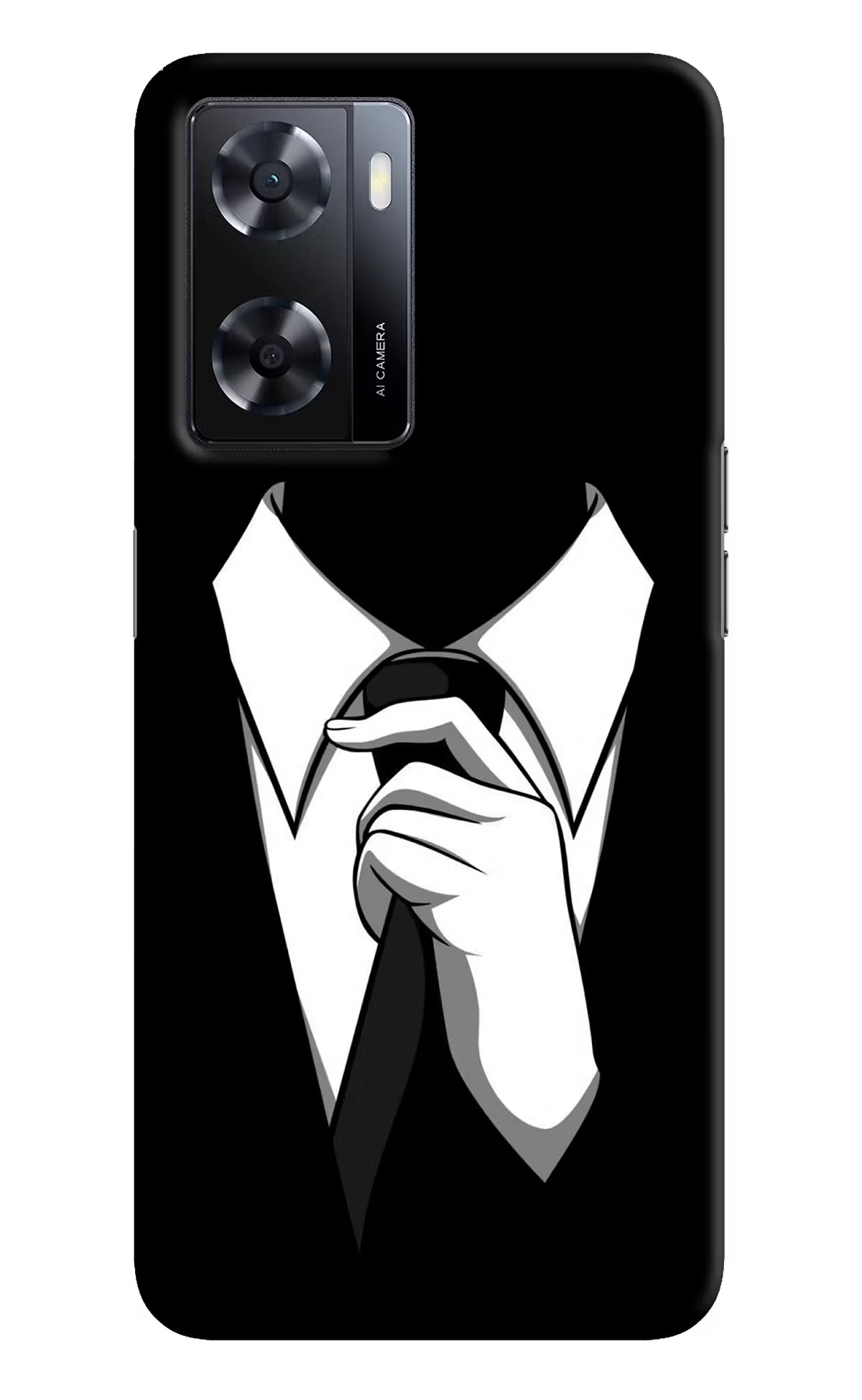 Black Tie Oppo A57 2022 Hard Case Back Cover by Casekaro