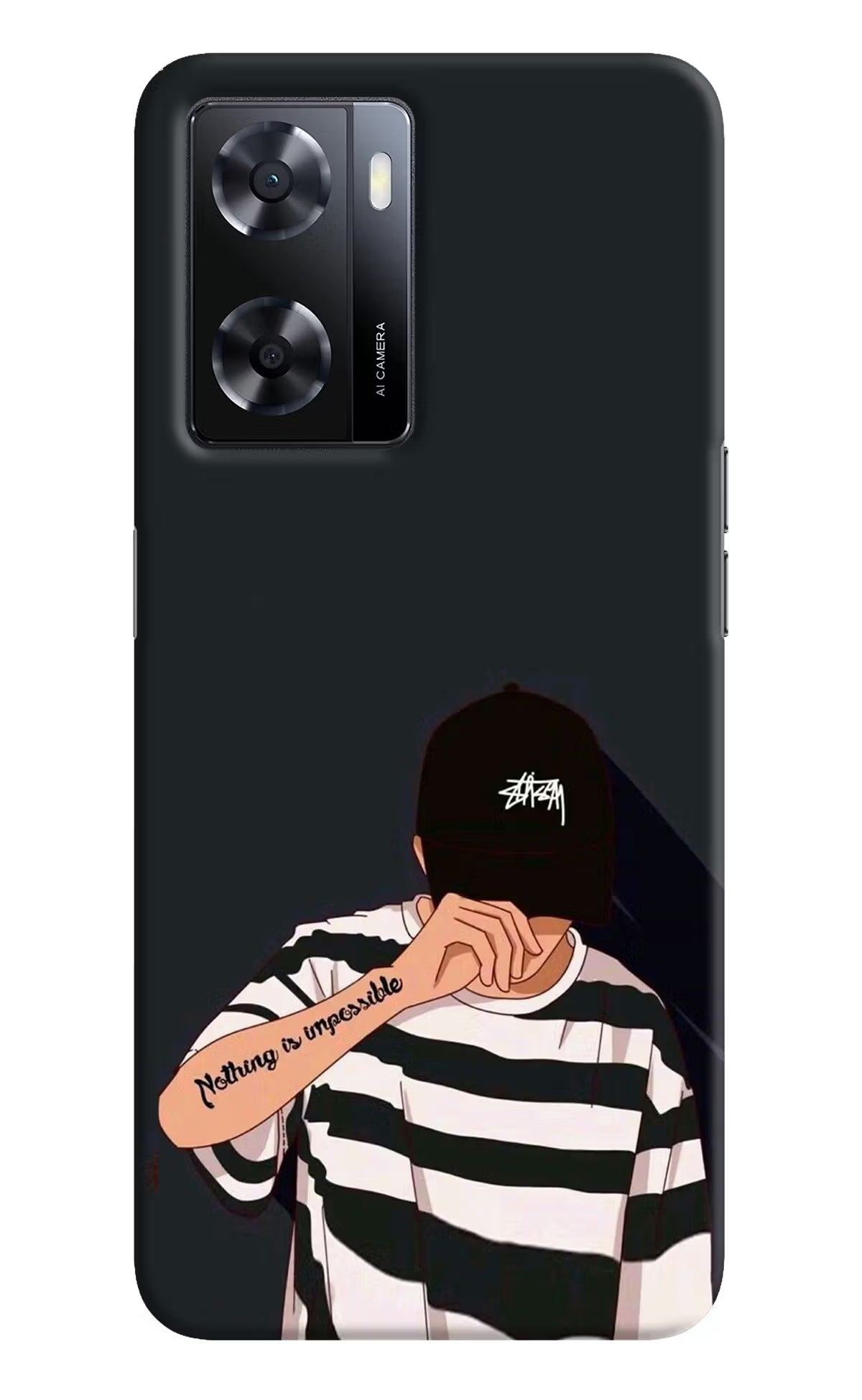 Aesthetic Boy Oppo A57 2022 Hard Case Back Cover by Casekaro