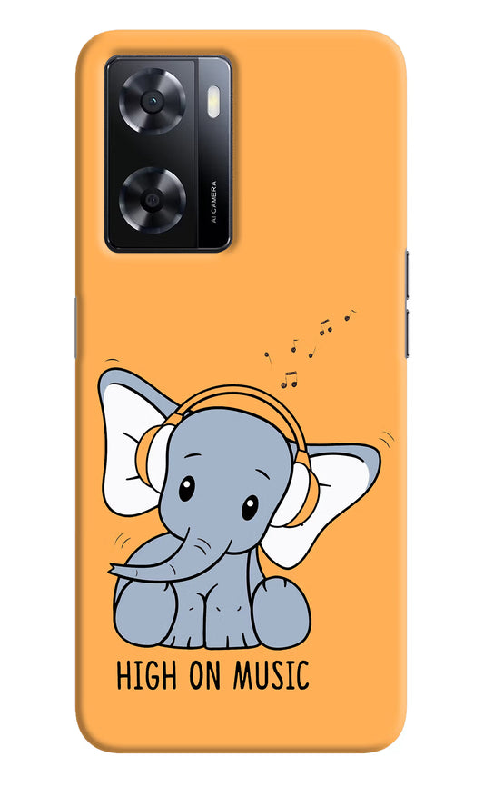 High On Music Oppo A57 2022 Hard Case Back Cover by Casekaro