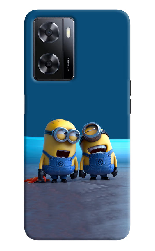 Minion Laughing Oppo A57 2022 Hard Case Back Cover by Casekaro