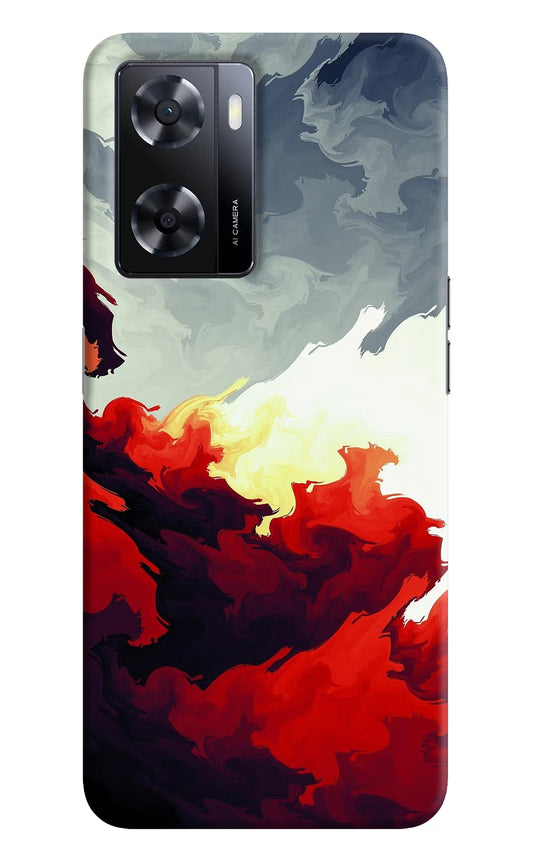 Fire Cloud Oppo A57 2022 Hard Case Back Cover by Casekaro