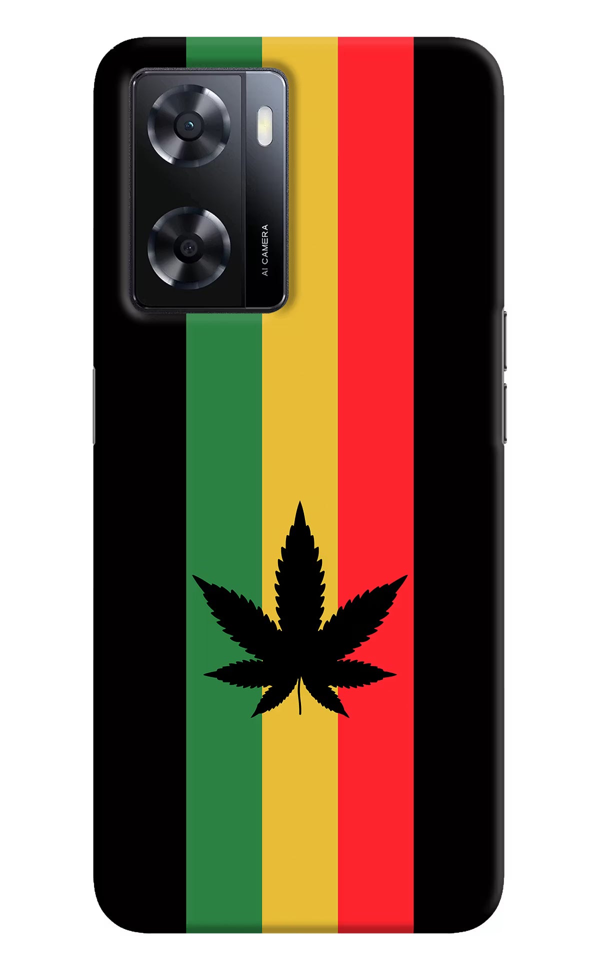 Weed Flag Oppo A57 2022 Hard Case Back Cover by Casekaro