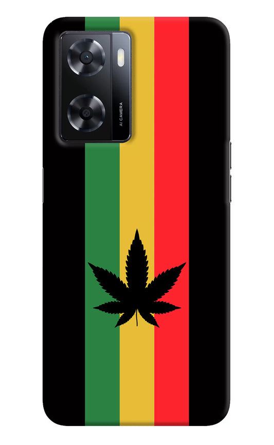 Weed Flag Oppo A57 2022 Hard Case Back Cover by Casekaro