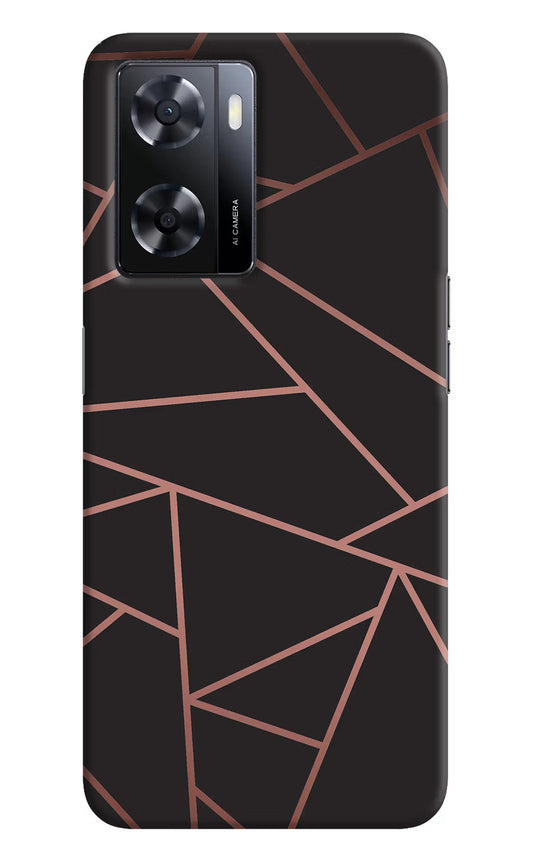 Geometric Pattern Oppo A57 2022 Hard Case Back Cover by Casekaro