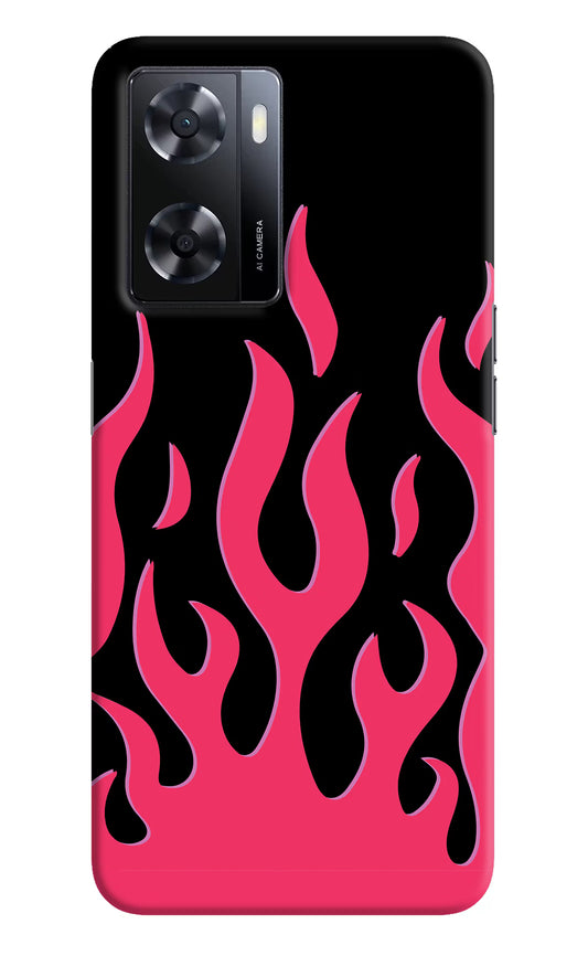 Fire Flames Oppo A57 2022 Hard Case Back Cover by Casekaro