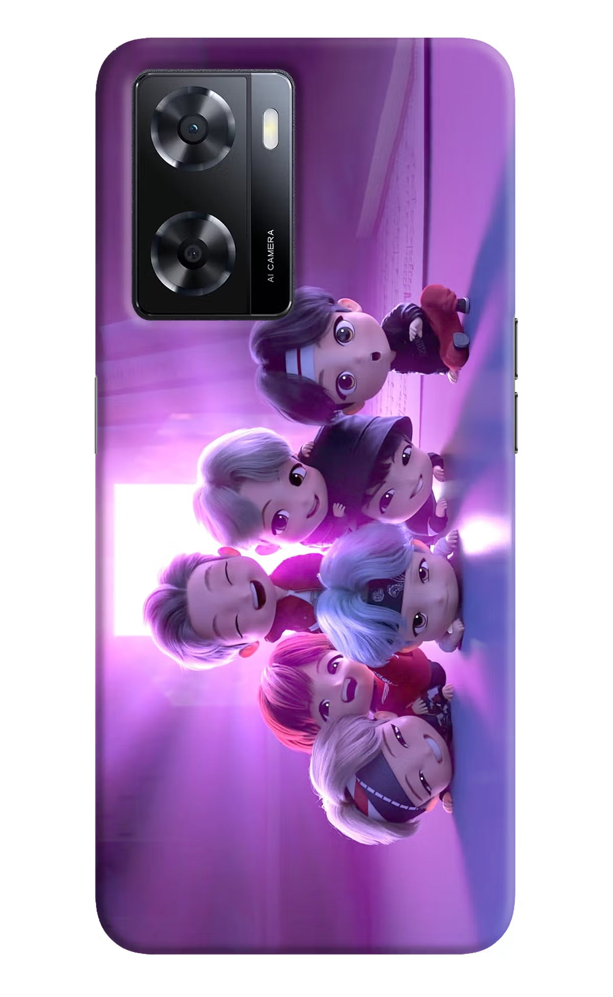 BTS Chibi Oppo A57 2022 Hard Case Back Cover by Casekaro