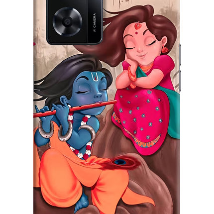 Radhe Krishna Oppo A57 2022 Hard Case Back Cover by Casekaro