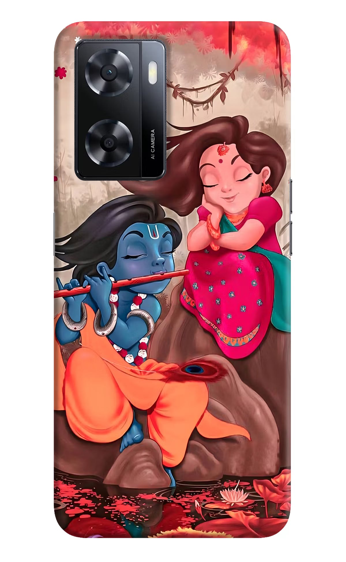 Radhe Krishna Oppo A57 2022 Hard Case Back Cover by Casekaro