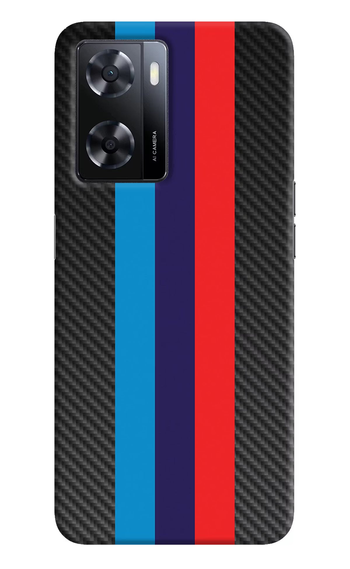 BMW Stripes Pattern Oppo A57 2022 Hard Case Back Cover by Casekaro